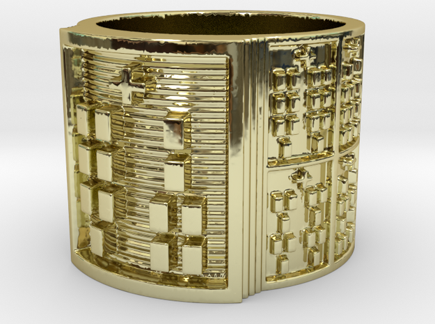 IROSOKANA Ring Size 11-13 in 18k Gold Plated Brass: 12 / 66.5