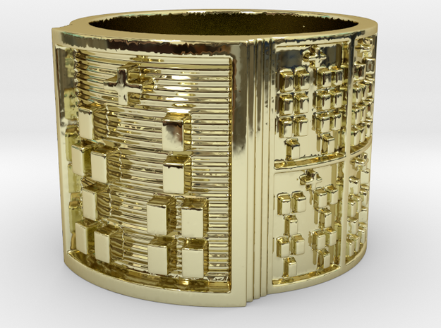 IROSOSHE Ring Size 14 in 18k Gold Plated Brass