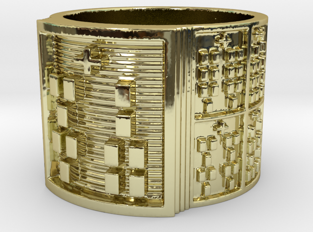 IROSOFUN Ring Size 14 in 18k Gold Plated Brass