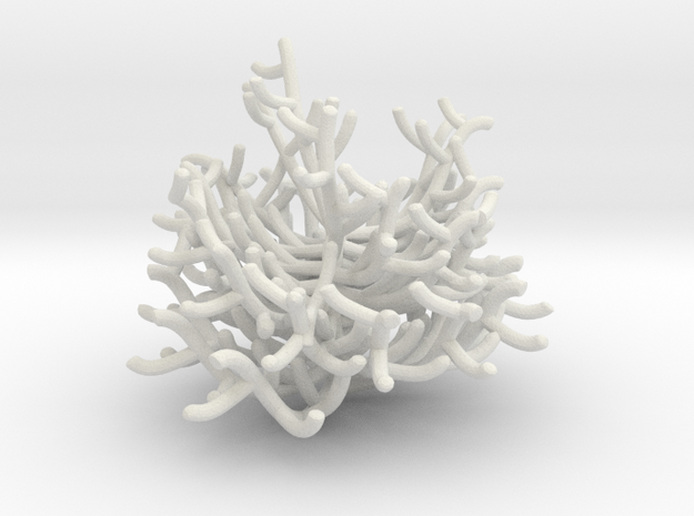  Staghorn Coral  in White Natural Versatile Plastic: 1:32