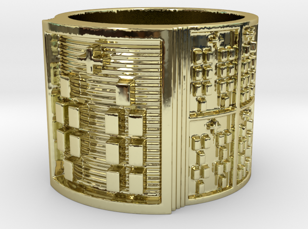 OBARADILA Ring Size 11-13 in 18k Gold Plated Brass: 12 / 66.5