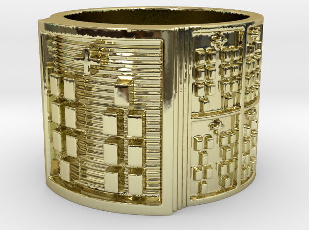 OBARAKANA Ring Size 13.5 in 18k Gold Plated Brass