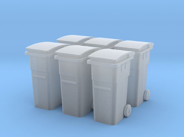 TJ-H01125x6 - Poubelles 2 roues in Tan Fine Detail Plastic