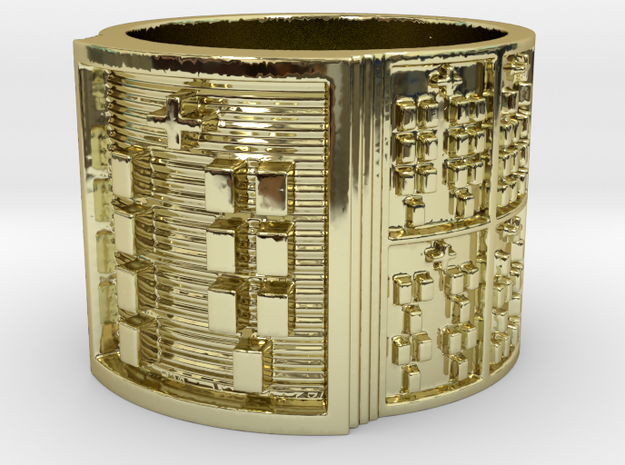 OKANASODDE Ring Size 14 in 18k Gold Plated Brass