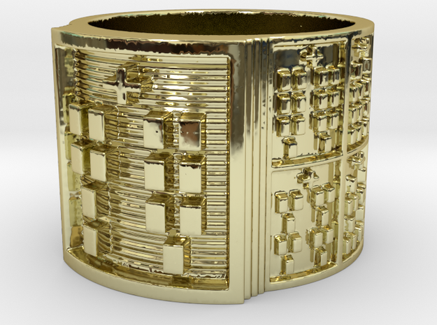 OKANAYABILE Ring Size 14 in 18k Gold Plated Brass