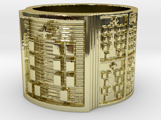 OKANAOGUNDA Ring Size 14 in 18k Gold Plated Brass