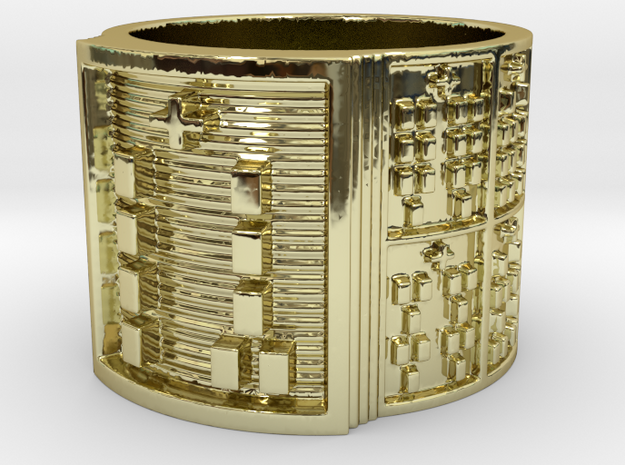 OGGUNDABIODDE Ring Size 13.5 in 18k Gold Plated Brass