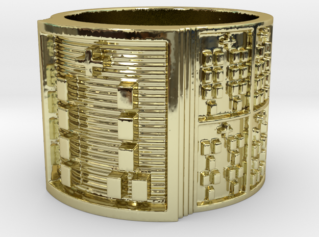OGGUNDABIODDE Ring Size 14 in 18k Gold Plated Brass