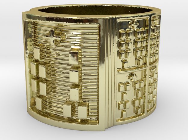 OGUNDAODI Ring Size 14 in 18k Gold Plated Brass
