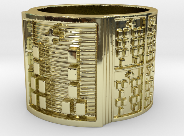 OGUNDAROSO Ring Size 14 in 18k Gold Plated Brass