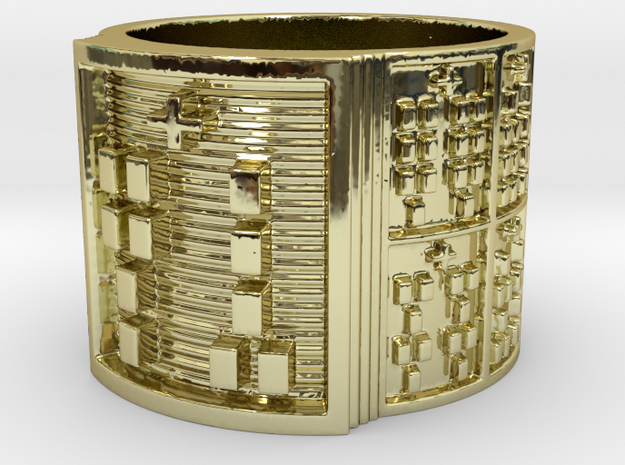 OGUNDALENI Ring Size 14 in 18k Gold Plated Brass