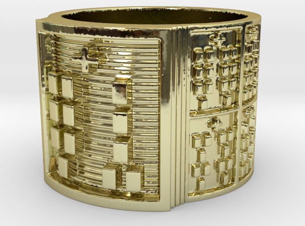 OGUNDAKANA Ring Size 14 in 18k Gold Plated Brass
