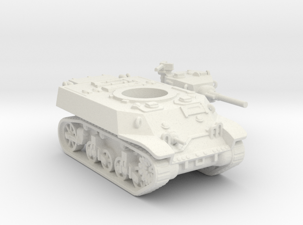 M3 Stuart tank (USA) 1/87 in White Natural Versatile Plastic