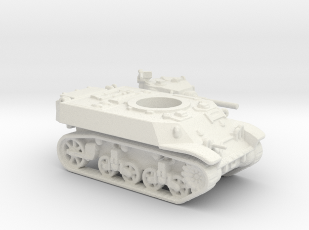M3 Stuart tank (USA) 1/144 in White Natural Versatile Plastic