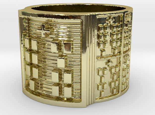 IKAKANA Ring Size 14 in 18k Gold Plated Brass