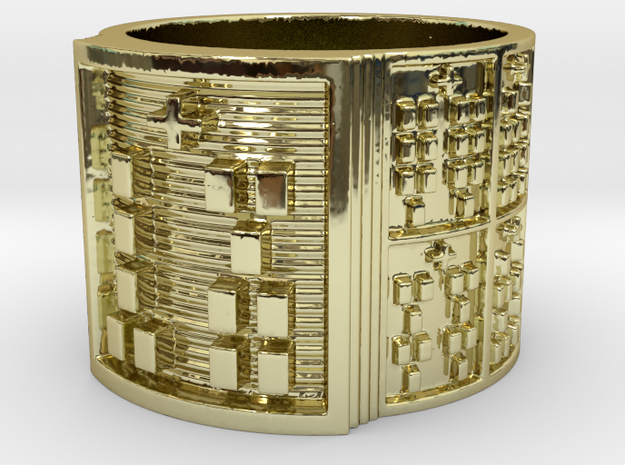 IKAOGUNDA Ring Size 14 in 18k Gold Plated Brass