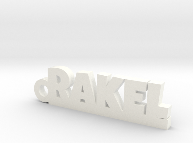 RAKEL Keychain Lucky in White Processed Versatile Plastic