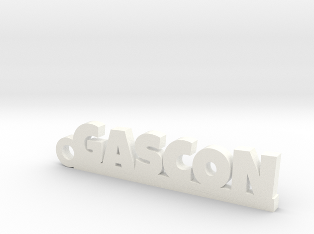 GASCON Keychain Lucky in White Processed Versatile Plastic
