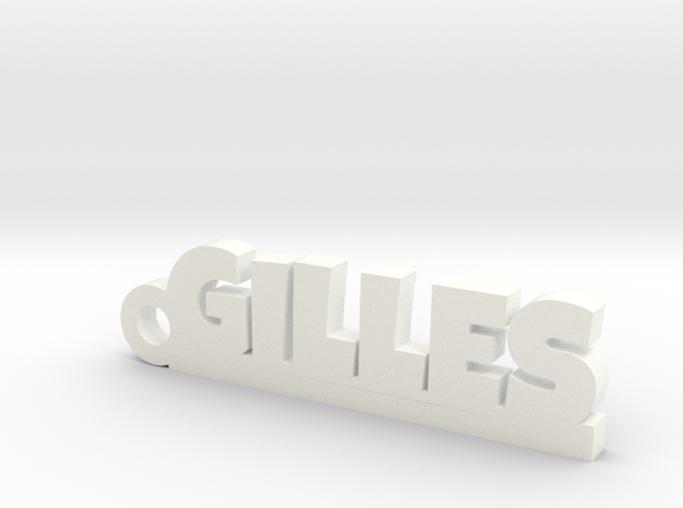 GILLES Keychain Lucky in White Processed Versatile Plastic