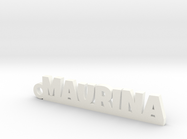 MAURINA Keychain Lucky in White Processed Versatile Plastic