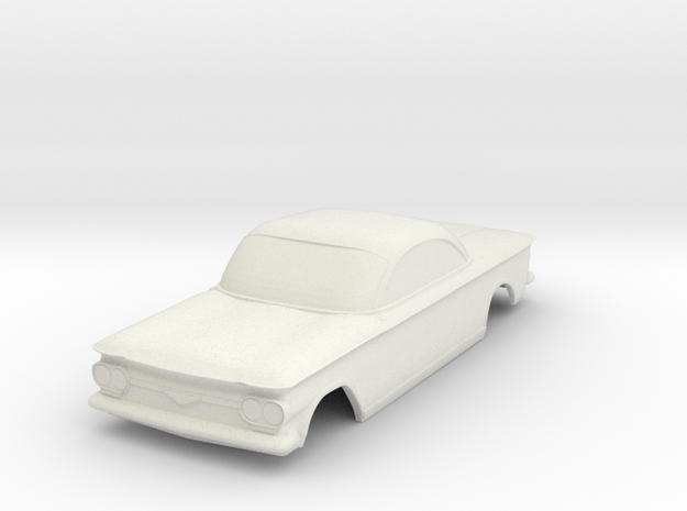 1963 Corvair Shell - 1:28 scale in White Natural Versatile Plastic