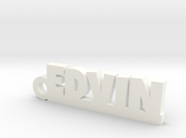 EDVIN Keychain Lucky in White Processed Versatile Plastic