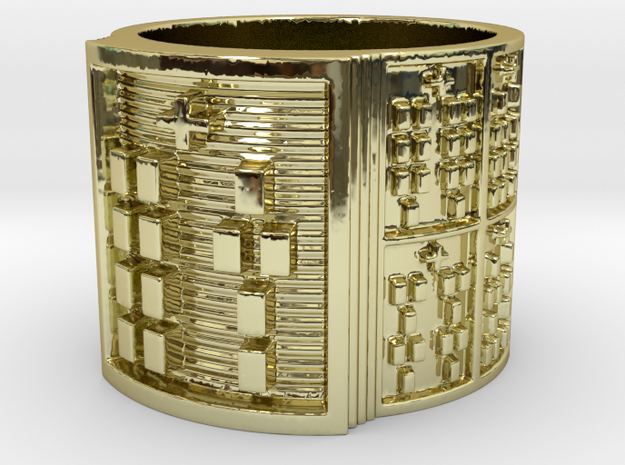 OTURAYEKUN Ring Size 11-13 in 18k Gold Plated Brass: 12 / 66.5