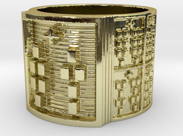 OTURADI Ring Size 14 in 18k Gold Plated Brass