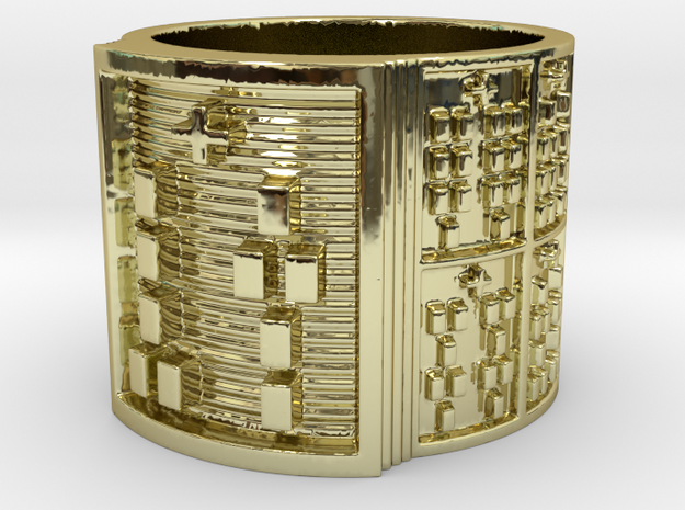 OTURAOGUNDA Ring Size 11-13 in 18k Gold Plated Brass: 12 / 66.5