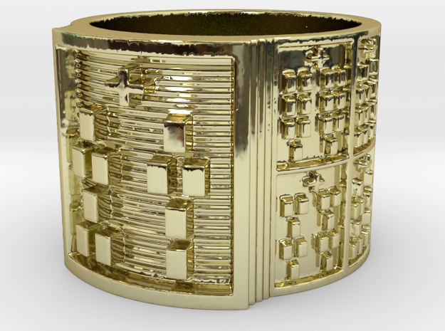 OTURASHE Ring Size 14 in 18k Gold Plated Brass