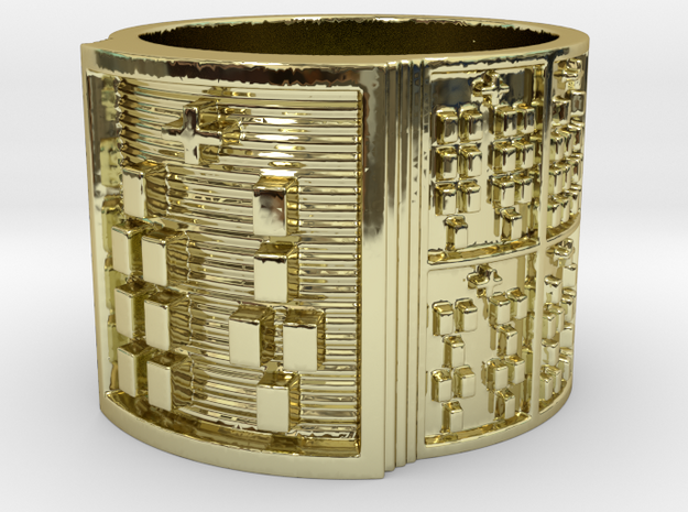 IRETEBARA Ring Size 14 in 18k Gold Plated Brass