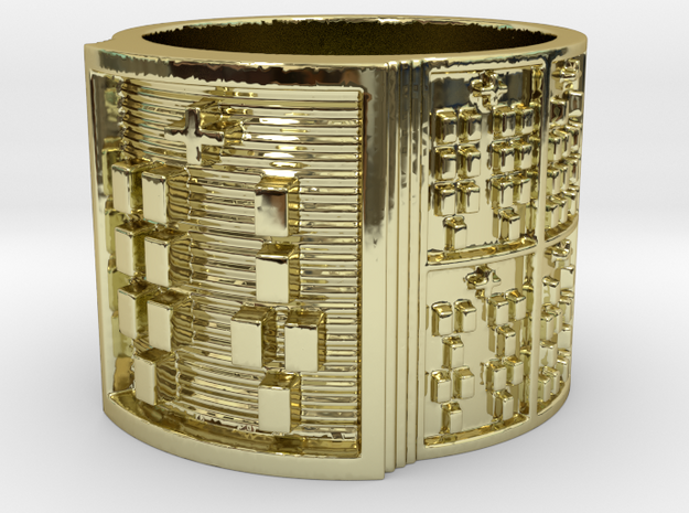 IRETEKANA Ring Size 13.5 in 18k Gold Plated Brass