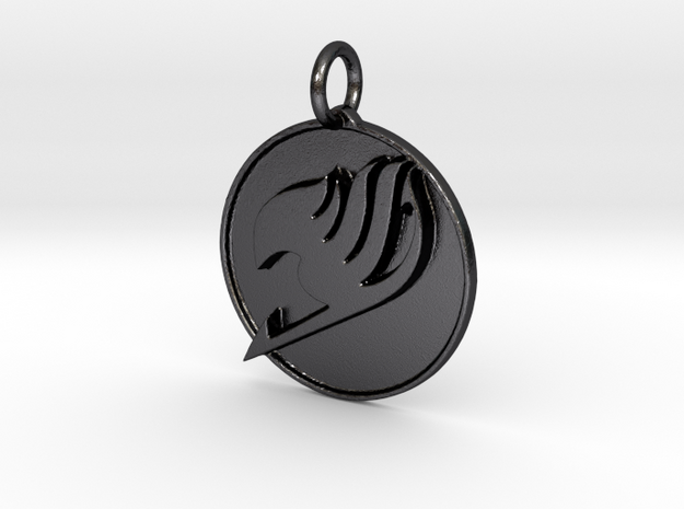 Fairy Tail pendant in Polished and Bronzed Black Steel