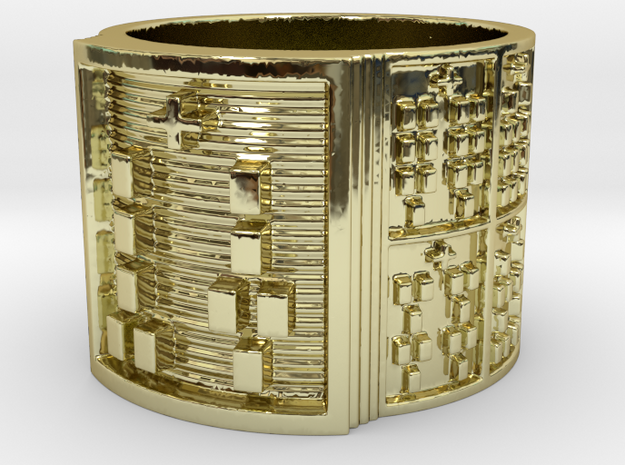 IRETEKUTAN Ring Size 14 in 18k Gold Plated Brass