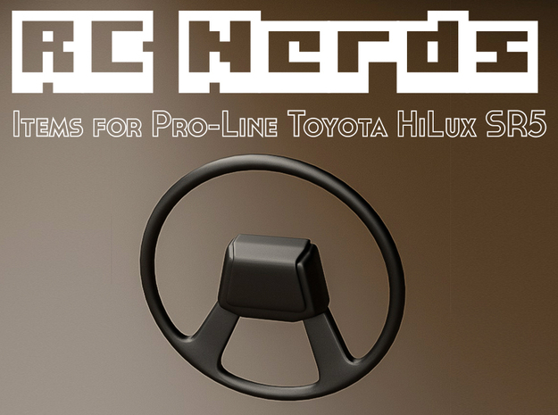 RCN010 steering wheel for Pro-Line Toyota SR5  in White Natural Versatile Plastic