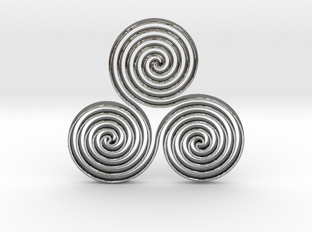 Triskele  in Polished Silver