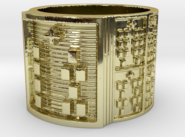 OSHENILOGBE Ring Size 14 in 18k Gold Plated Brass