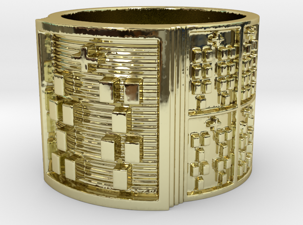 OFUNSHE Ring Size 14 in 18k Gold Plated Brass