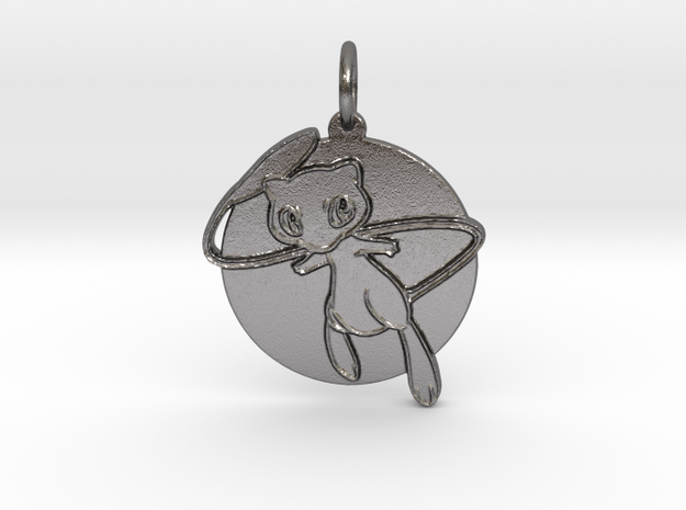 Mew pendant in Polished Nickel Steel