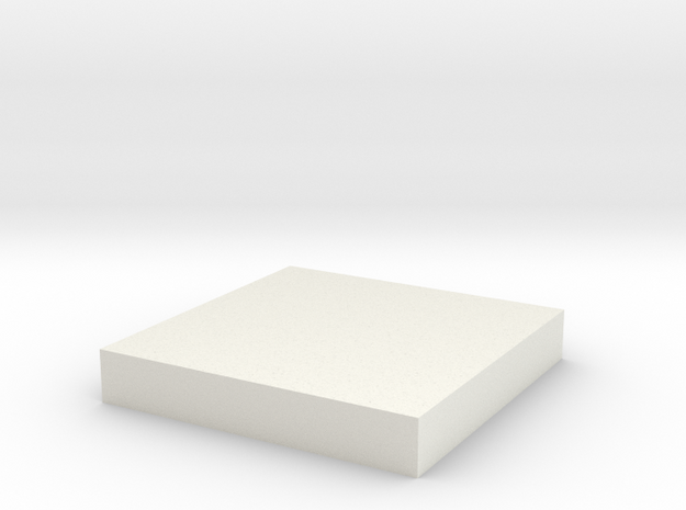 A Square Base in White Natural Versatile Plastic