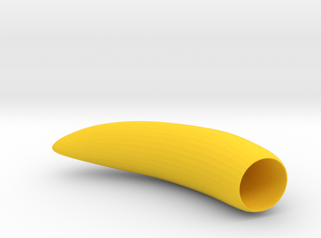 Smooth Banana with compartment in Yellow Processed Versatile Plastic