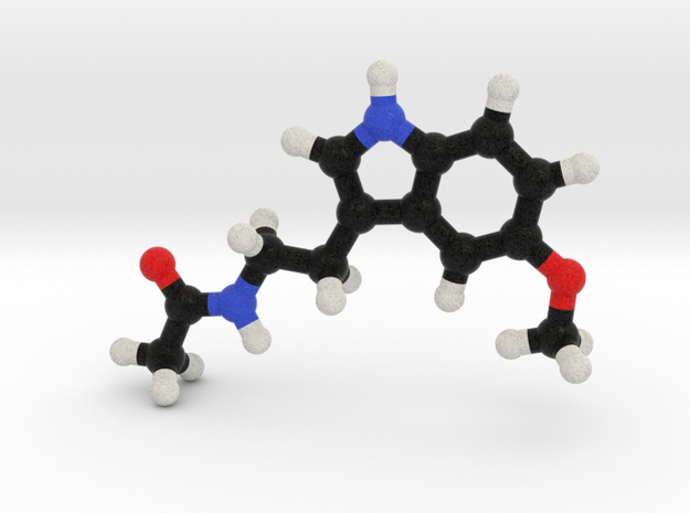 Melatonin Molecule Model. 3 Sizes. in Full Color Sandstone: 1:10