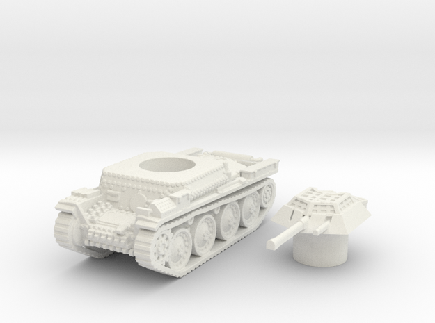 Panzer 38(t) (Czechoslovakia) 1/100 in White Natural Versatile Plastic