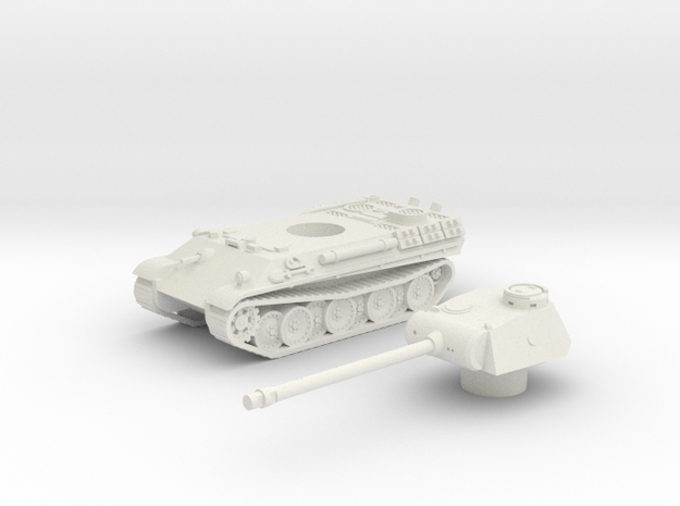 Panther tank (Germany) 1/87 in White Natural Versatile Plastic