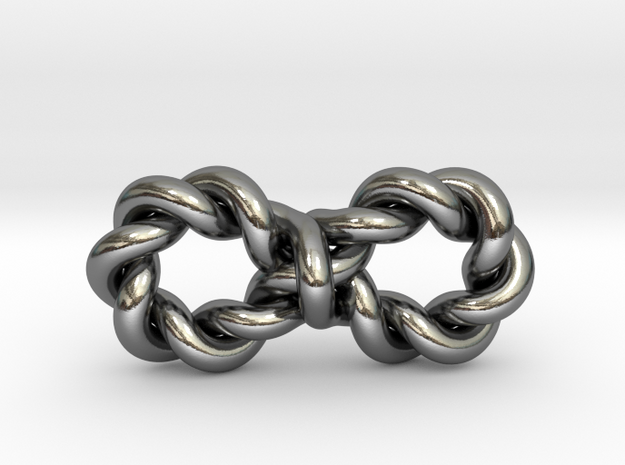 Twistfinity Pendant 1" in Polished Silver
