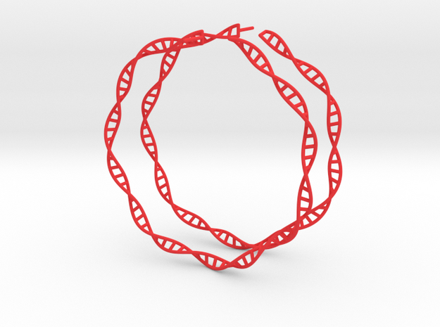 Double Helix 75 mm (3") Hoops in Red Processed Versatile Plastic