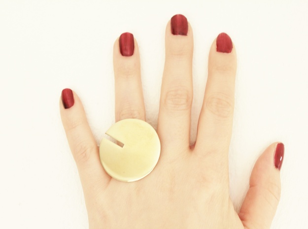 Yona Ring in Polished Brass: 6 / 51.5
