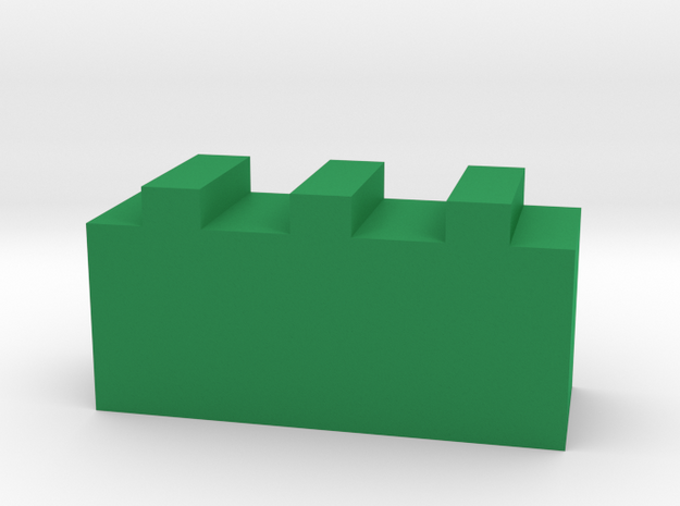 Game Piece, Great Wall in Green Processed Versatile Plastic