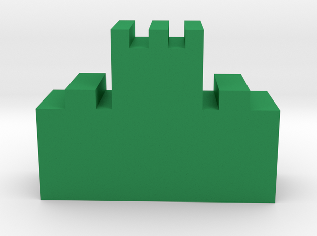 Game Piece, Great Wall Tower in Green Processed Versatile Plastic