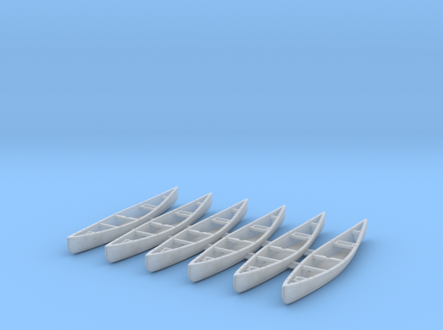 Canoe 01. HO Scale (1:87) in Tan Fine Detail Plastic